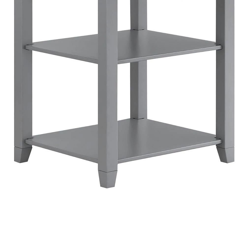 1-Drawer Wooden Gray Nightstand (20.9 in. Lx17.2 in. W x29 in. H) by ATHMILE 6 1-Drawer Wooden Gray Nightstand (20.9 in. Lx17.2 in. W x29 in. H) by ATHMILE - Image 6