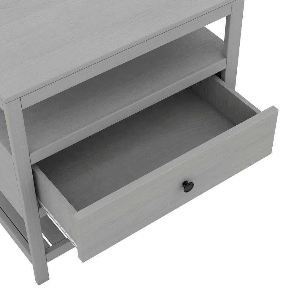 1-Drawers Gray Nightstand (26.2 in. L x 15 in. W x 26.5 in. H) by ATHMILE 5 1-Drawers Gray Nightstand (26.2 in. L x 15 in. W x 26.5 in. H) by ATHMILE - Image 5