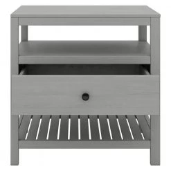 1-Drawers Gray Nightstand (26.2 in. L x 15 in. W x 26.5 in. H) by ATHMILE