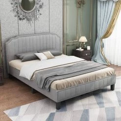 64 in. W Gray Wood Frame Queen Platform Bed by ATHMILE 12 64 in. W Gray Wood Frame Queen Platform Bed by ATHMILE -ATHMILE Sales Store gray athmile platform beds dztwf199329aae 44 1000