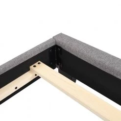 65.3 in. W Gray Wood Frame Queen Platform Bed by ATHMILE -ATHMILE Sales Store gray athmile platform beds dztwf280786aae 44 1000