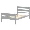 79.5 in. Gray Twin Bed with Headboard and Footboard by ATHMILE