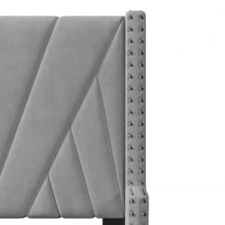 81 in. W Gray Velvet Upholstered Full Size Platform Bed by ATHMILE 14 81 in. W Gray Velvet Upholstered Full Size Platform Bed by ATHMILE -ATHMILE Sales Store gray athmile platform beds gz b2w20221307 fa 1000