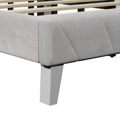 85.8 in. W Gray Velvet Upholstered Queen Size Platform Bed by ATHMILE 13 85.8 in. W Gray Velvet Upholstered Queen Size Platform Bed by ATHMILE -ATHMILE Sales Store gray athmile platform beds gz b2w20221308 44 1000