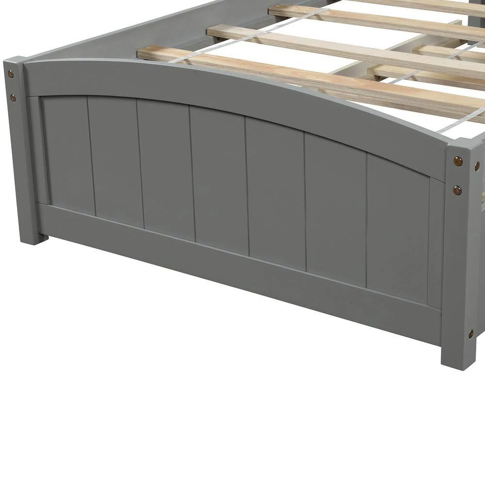 Gray Twin size Platform Bed with Trundle by ATHMILE 4 Gray Twin size Platform Bed with Trundle by ATHMILE - Image 4