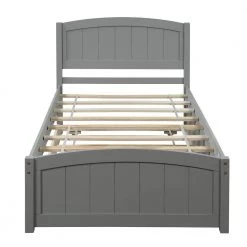 Gray Twin size Platform Bed with Trundle by ATHMILE 16 Gray Twin size Platform Bed with Trundle by ATHMILE -ATHMILE Sales Store gray athmile platform beds gz wf194304aae 76 1000