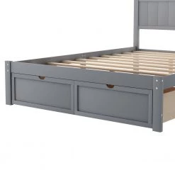 Gray Full Size Platform Bed with Under-bed Drawers by ATHMILE 11 Gray Full Size Platform Bed with Under-bed Drawers by ATHMILE -ATHMILE Sales Store gray athmile platform beds gz wf196530aae 1f 1000