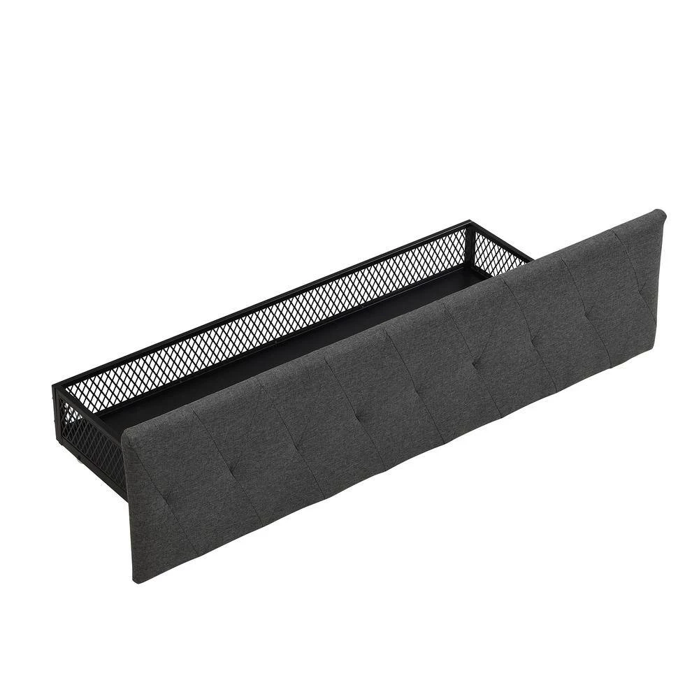 Gray Full Size Storage Bed Metal Platform Bed with a Big Drawer by ATHMILE 8 Gray Full Size Storage Bed Metal Platform Bed with a Big Drawer by ATHMILE - Image 8