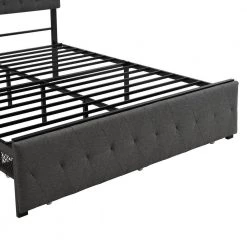 Gray Queen Size Storage Bed Metal Platform Bed with a Big Drawer by ATHMILE 16 Gray Queen Size Storage Bed Metal Platform Bed with a Big Drawer by ATHMILE -ATHMILE Sales Store gray athmile platform beds gz wf212445aae 44 1000