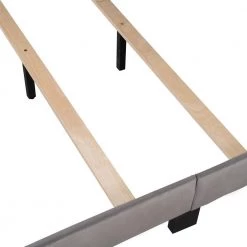 84.4 in. W Gray Velvet Upholstered Queen Size Platform Bed by ATHMILE -ATHMILE Sales Store gray athmile platform beds gzx b2w20221127 44 1000