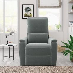 Gray Polyester Recliner Chair (Set of 1) by ATHMILE -ATHMILE Sales Store gray athmile recliners ccsg000186aar 31 1000
