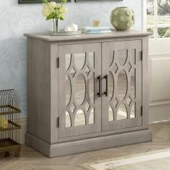 Gray Sideboard with Mirror Door by ATHMILE 17 Gray Sideboard with Mirror Door by ATHMILE -ATHMILE Sales Store gray athmile sideboards buffet tables gz b2w20221299 31 1000