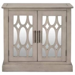 Gray Sideboard with Mirror Door by ATHMILE