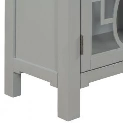 Gray Sideboard with Doors and Adjustable Shelf by ATHMILE 12 Gray Sideboard with Doors and Adjustable Shelf by ATHMILE -ATHMILE Sales Store gray athmile sideboards buffet tables gz b2w20221473 66 1000