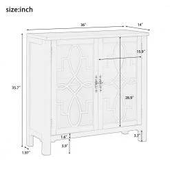 Gray Sideboard with Doors and Adjustable Shelf by ATHMILE 13 Gray Sideboard with Doors and Adjustable Shelf by ATHMILE -ATHMILE Sales Store gray athmile sideboards buffet tables gz b2w20221473 c3 1000