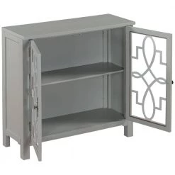 Gray Sideboard with Doors and Adjustable Shelf by ATHMILE 17 Gray Sideboard with Doors and Adjustable Shelf by ATHMILE -ATHMILE Sales Store gray athmile sideboards buffet tables gz b2w20221473 fa 1000