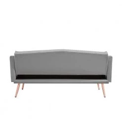 64.9 in.W Gray Velvet Twin Size Sofa Bed with Metal Legs by ATHMILE 13 64.9 in.W Gray Velvet Twin Size Sofa Bed with Metal Legs by ATHMILE -ATHMILE Sales Store gray athmile sofa beds gz b2w20222216 1f 1000