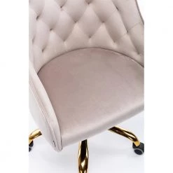 Gray Velvet Upholstered Swivel Task Chair with Sloped Arm by ATHMILE -ATHMILE Sales Store gray athmile task chairs gz b2w20221162 1f 1000