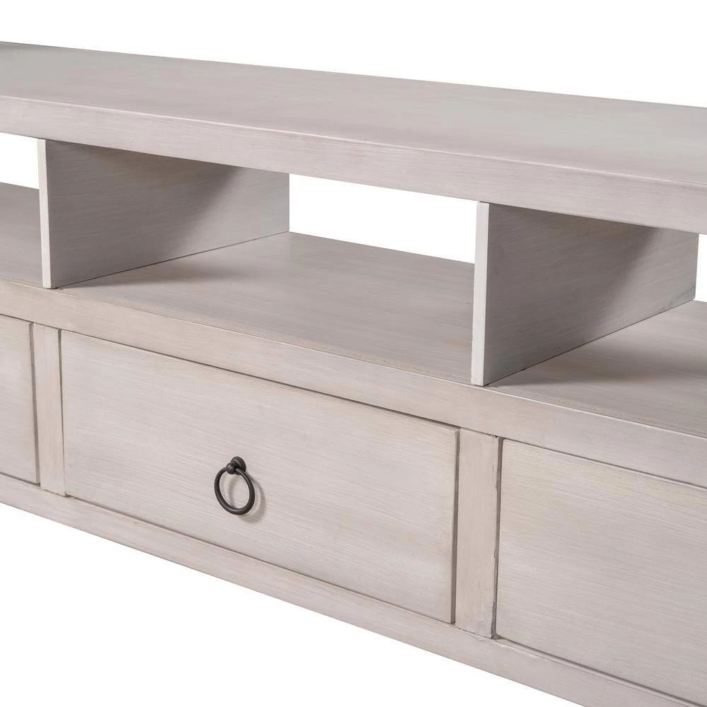 57.8 in. Gray Wash Standard Rectangle Wood Console Table by ATHMILE 8 57.8 in. Gray Wash Standard Rectangle Wood Console Table by ATHMILE - Image 8