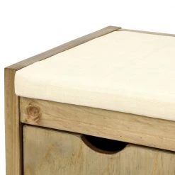 Gray Wash Storage Bench with Removable Cushion and 3-Flip Lock Storage Cubbies 39 in. L x 14 in. W x 19.8 in. H by ATHMILE 13 Gray Wash Storage Bench with Removable Cushion and 3-Flip Lock Storage Cubbies 39 in. L x 14 in. W x 19.8 in. H by ATHMILE -ATHMILE Sales Store gray wash athmile dining benches gz b2w20220679 44 1000