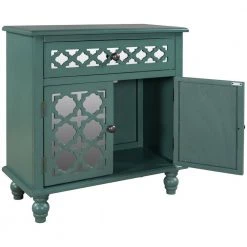 Green 29.5 in. Accent Storage Cabinet Wooden Cabinet with Decorative Mirror Door by ATHMILE -ATHMILE Sales Store green athmile accent cabinets gz wf285474aag 44 1000