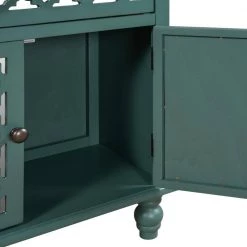 Green 29.5 in. Accent Storage Cabinet Wooden Cabinet with Decorative Mirror Door by ATHMILE -ATHMILE Sales Store green athmile accent cabinets gz wf285474aag 4f 1000