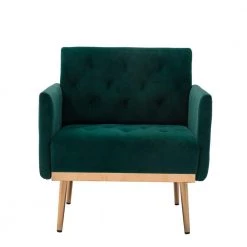 Green Velvet Accent Chair by ATHMILE
