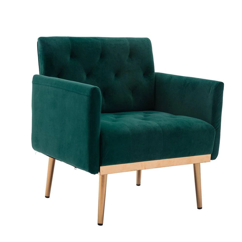 Green Velvet Accent Chair by ATHMILE 2 Green Velvet Accent Chair by ATHMILE - Image 2