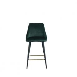 37.99 in. H Green Velvet Bar Stool (Set of 2) by ATHMILE