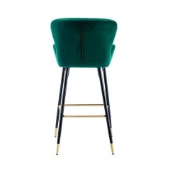 40.94 in. Emerald Low Back Metal Frame Bar Stools with Footrest (Set of 2) by ATHMILE