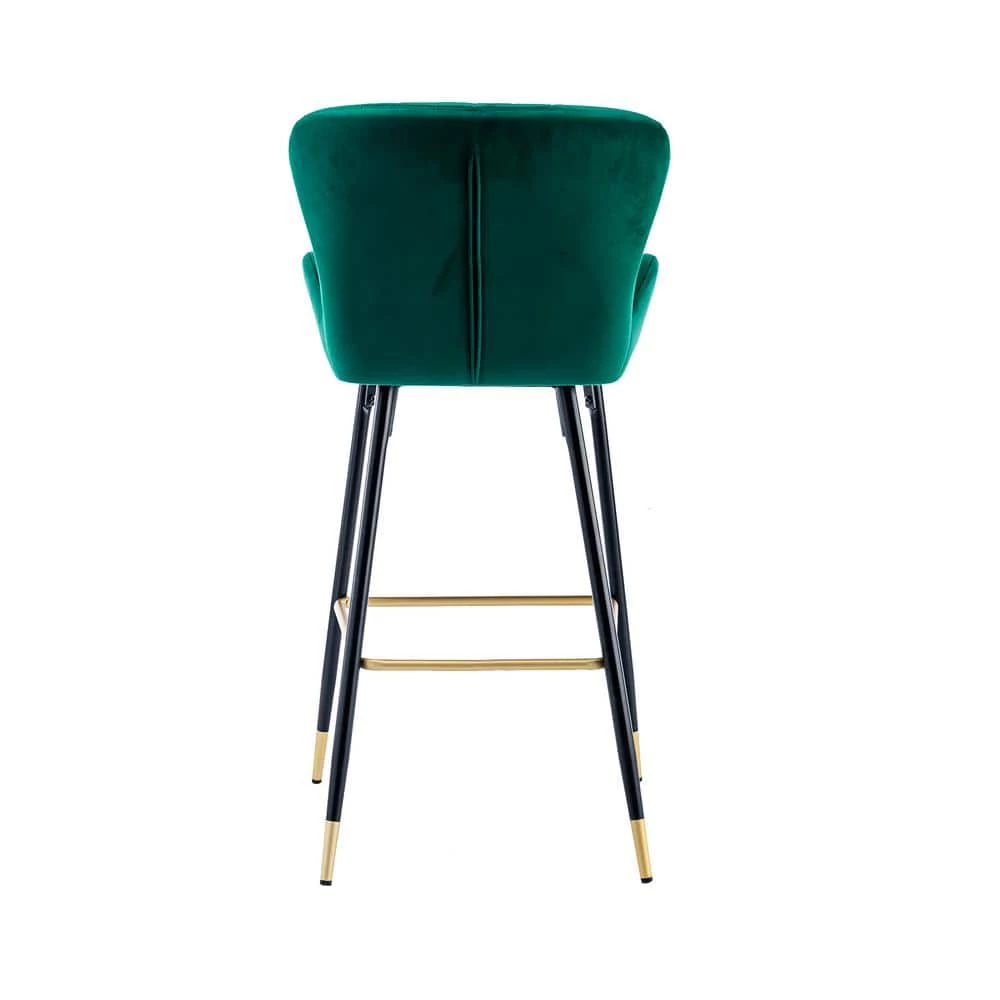 40.94 in. Emerald Low Back Metal Frame Bar Stools with Footrest (Set of 2) by ATHMILE 1 40.94 in. Emerald Low Back Metal Frame Bar Stools with Footrest (Set of 2) by ATHMILE
