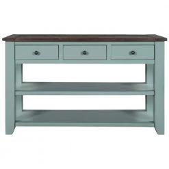48 in. Standard Rectangle Wood Console Table with 3 Drawers and 2 Shelves by ATHMILE