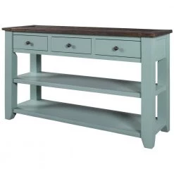 48 in. Standard Rectangle Wood Console Table with 3 Drawers and 2 Shelves by ATHMILE -ATHMILE Sales Store green athmile console tables ccwf212303aad c3 1000