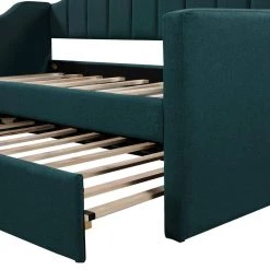 Green Upholstered Twin Daybed with Trundle by ATHMILE 13 Green Upholstered Twin Daybed with Trundle by ATHMILE -ATHMILE Sales Store green athmile daybeds gz b2w20220986 1f 1000