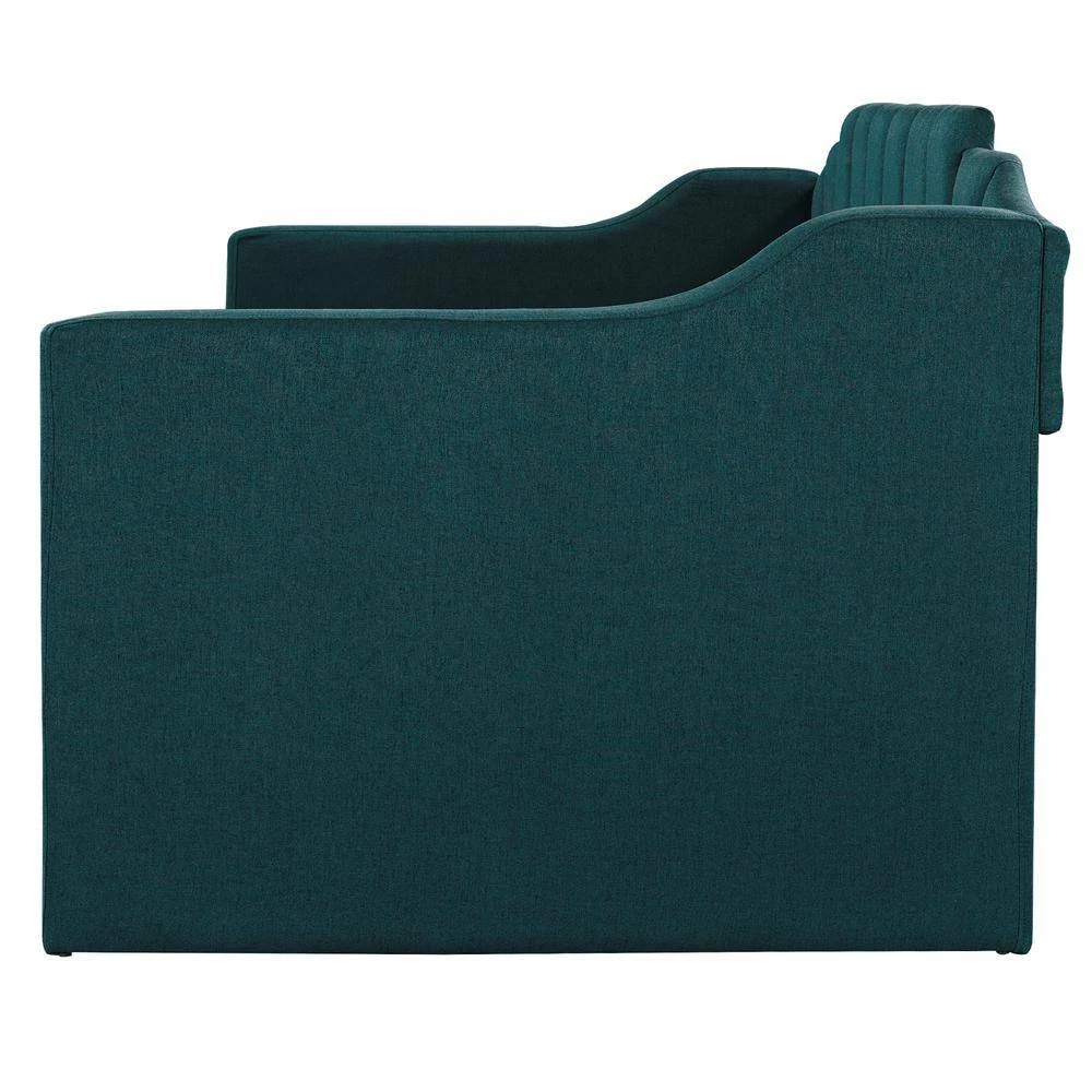Green Upholstered Twin Daybed with Trundle by ATHMILE 2 Green Upholstered Twin Daybed with Trundle by ATHMILE - Image 2