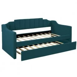 Green Upholstered Twin Daybed with Trundle by ATHMILE 15 Green Upholstered Twin Daybed with Trundle by ATHMILE -ATHMILE Sales Store green athmile daybeds gz b2w20220986 fa 1000