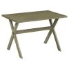45.5 in. Rectangle Rustic Gray Green Wood Top Dining Table with X-Shape Legs (Seats-4) by ATHMILE