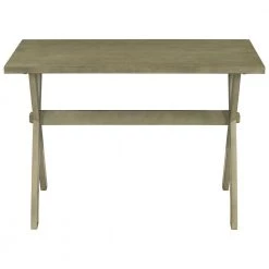 45.5 in. Rectangle Rustic Gray Green Wood Top Dining Table with X-Shape Legs (Seats-4) by ATHMILE -ATHMILE Sales Store green athmile kitchen dining tables gz b2w20221260 fa 1000
