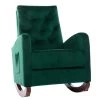 Green Velvet Rocking Chair Nursery Chair (Set of 1) by ATHMILE