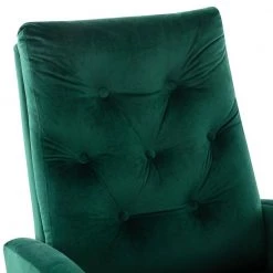 Green Velvet Rocking Chair Nursery Chair (Set of 1) by ATHMILE -ATHMILE Sales Store green athmile rockers gliders ottomans gz b2w20221529 fa 1000