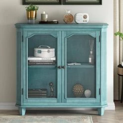 Antique Green Sideboard with with Adjustable Shelves by ATHMILE 17 Antique Green Sideboard with with Adjustable Shelves by ATHMILE -ATHMILE Sales Store green athmile sideboards buffet tables gz b2w20221693 31 1000