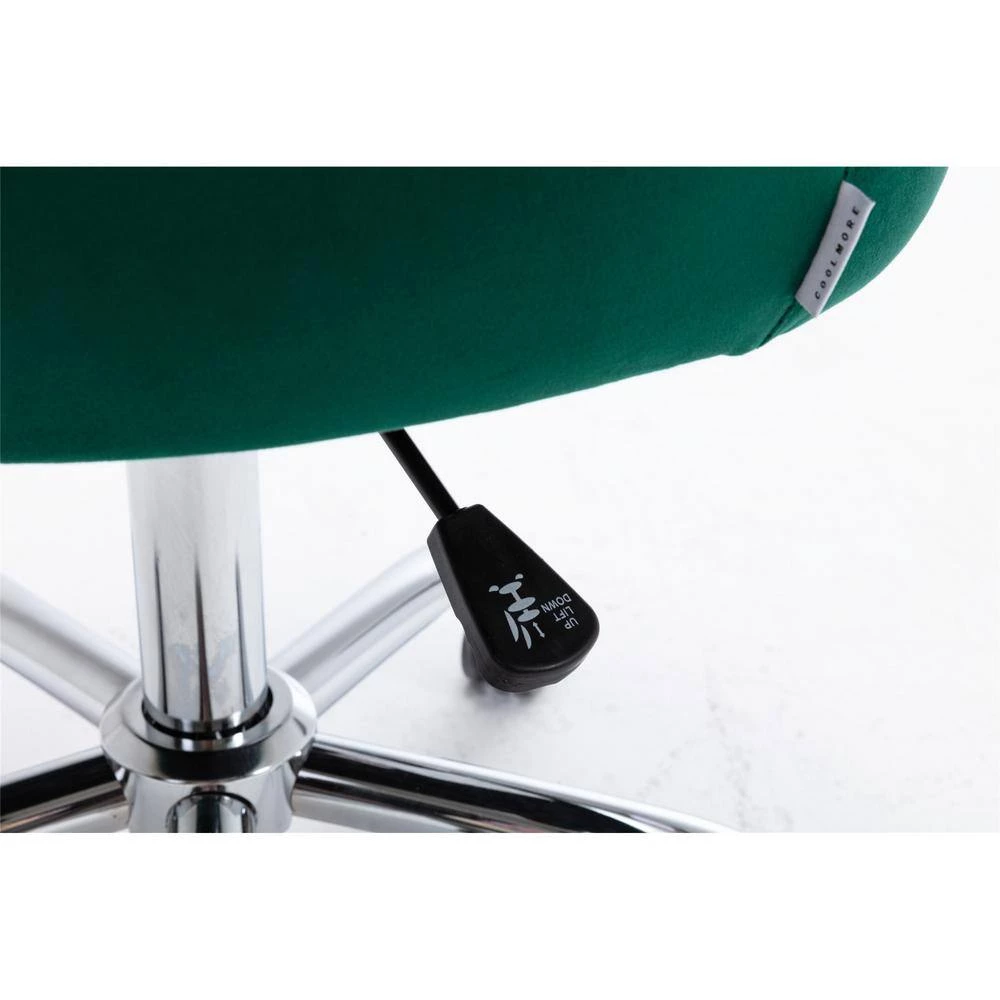 Green Velvet Upholstered Swivel Task Chair with Padded Back by ATHMILE 5 Green Velvet Upholstered Swivel Task Chair with Padded Back by ATHMILE - Image 5