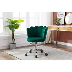 Green Velvet Upholstered Swivel Task Chair with Padded Back by ATHMILE 15 Green Velvet Upholstered Swivel Task Chair with Padded Back by ATHMILE -ATHMILE Sales Store green athmile task chairs gz b2w20221167 31 1000