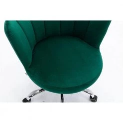 Green Velvet Upholstered Swivel Task Chair with Padded Back by ATHMILE 11 Green Velvet Upholstered Swivel Task Chair with Padded Back by ATHMILE -ATHMILE Sales Store green athmile task chairs gz b2w20221167 4f 1000