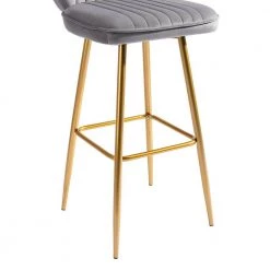 40.55 in. Grey Velvet Bar Stool (Set of 1) by ATHMILE 11 40.55 in. Grey Velvet Bar Stool (Set of 1) by ATHMILE -ATHMILE Sales Store grey athmile bar stools ddw39540276 1f 1000