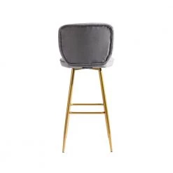 40.55 in. Grey Velvet Bar Stool (Set of 1) by ATHMILE 10 40.55 in. Grey Velvet Bar Stool (Set of 1) by ATHMILE -ATHMILE Sales Store grey athmile bar stools ddw39540276 4f 1000