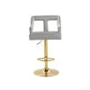45.5 in. Gray Velvet Bar Stool (Set of 1) by ATHMILE