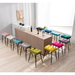 26.34 in. Ivory Backless Bar Stools with Velvet Seat (Set of 1) by ATHMILE 17 26.34 in. Ivory Backless Bar Stools with Velvet Seat (Set of 1) by ATHMILE -ATHMILE Sales Store ivory athmile bar stools gz b2w20221733 31 1000