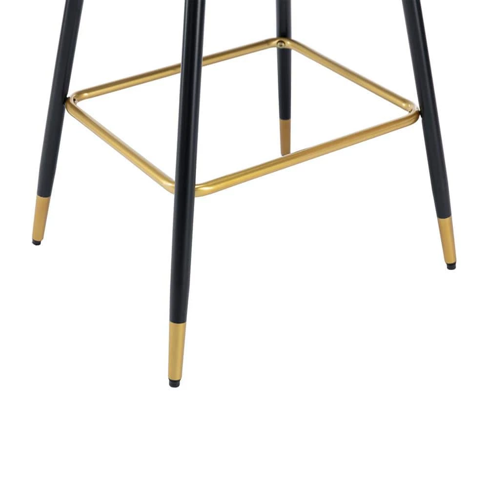 26.34 in. Ivory Backless Bar Stools with Velvet Seat (Set of 1) by ATHMILE 6 26.34 in. Ivory Backless Bar Stools with Velvet Seat (Set of 1) by ATHMILE - Image 6