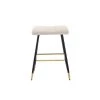 26.34 in. Ivory Backless Bar Stools with Velvet Seat (Set of 1) by ATHMILE